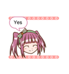 Animated Girl Emoticons For Daily Chat（個別スタンプ：5）