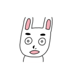 見据えるウサギ（個別スタンプ：2）