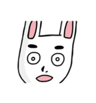 見据えるウサギ（個別スタンプ：3）