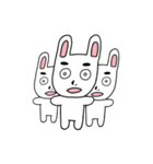 見据えるウサギ（個別スタンプ：9）