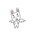 見据えるウサギ（個別スタンプ：11）