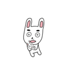 見据えるウサギ（個別スタンプ：12）