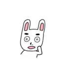 見据えるウサギ（個別スタンプ：14）