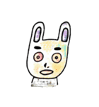 見据えるウサギ（個別スタンプ：18）