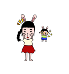 ファミリースタンプ(うさぎver.)（個別スタンプ：8）