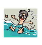 Dive Action Man（個別スタンプ：31）