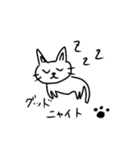 白黒ニャンこ（個別スタンプ：7）