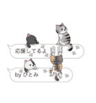 【ひとみ】猫だらけの吹き出し（個別スタンプ：10）