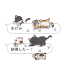 【あけみ】猫だらけの吹き出し（個別スタンプ：9）