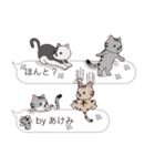 【あけみ】猫だらけの吹き出し（個別スタンプ：27）