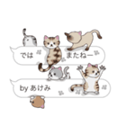 【あけみ】猫だらけの吹き出し（個別スタンプ：40）