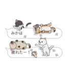 【みか】猫だらけの吹き出し（個別スタンプ：33）