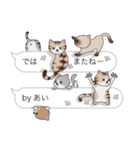 【あい】猫だらけの吹き出し（個別スタンプ：40）