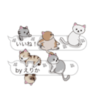 【えりか】猫だらけの吹き出し（個別スタンプ：34）