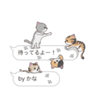 【かな】猫だらけの吹き出し（個別スタンプ：15）