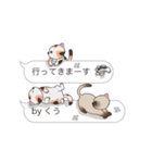 【くう】猫だらけの吹き出し（個別スタンプ：21）