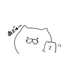 しろねこスタンプ。（個別スタンプ：4）