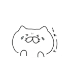 しろねこスタンプ。（個別スタンプ：8）
