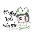 Hi！！>> Miss. Nisha love Dog..^^（個別スタンプ：23）