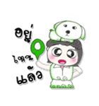 Hi！！>> Miss. Nisha love Dog..^^（個別スタンプ：24）