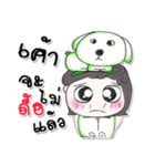 Hi！！>> Miss. Nisha love Dog..^^（個別スタンプ：34）