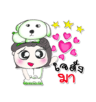 Hi！！>> Miss. Nisha love Dog..^^（個別スタンプ：39）