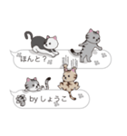 【しょうこ】猫だらけの吹き出し（個別スタンプ：27）