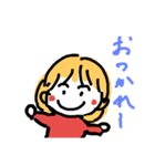 かわいい女の子花ちゃん（個別スタンプ：1）