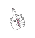 手話 ネコ（個別スタンプ：5）