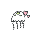 絵が下手な人が描いたスタンプくらげ（個別スタンプ：11）