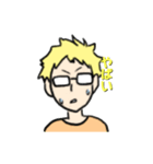 金髪メガネ（個別スタンプ：7）