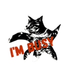 Cat and dog are busy（個別スタンプ：1）