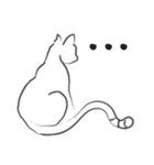 line drawing cat（個別スタンプ：1）