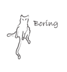 line drawing cat（個別スタンプ：4）