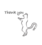 line drawing cat（個別スタンプ：11）