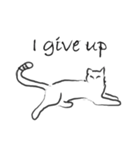 line drawing cat（個別スタンプ：16）