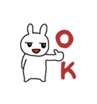 ジト目でやる気のなさそうなうさぎ（個別スタンプ：2）