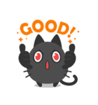 不思議な黒猫スキャット（個別スタンプ：23）
