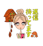お洒落女子友 ハート大好き（個別スタンプ：22）