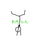 体を張る棒人間（個別スタンプ：3）