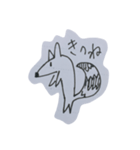 紙の上のゆるいどうぶつたち。（個別スタンプ：2）
