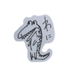 紙の上のゆるいどうぶつたち。（個別スタンプ：3）
