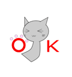 こけし風ねこ（個別スタンプ：3）