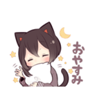 黒猫少女（個別スタンプ：7）