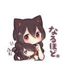 黒猫少女（個別スタンプ：19）