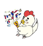 ニワトリ七変化（個別スタンプ：22）