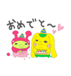 Alien Pink＆Yellow（個別スタンプ：38）