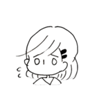 白い女の子（個別スタンプ：3）