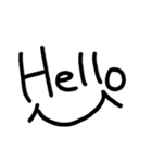 シンプルな英語 (手書き)（個別スタンプ：1）