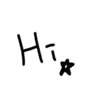 シンプルな英語 (手書き)（個別スタンプ：2）
